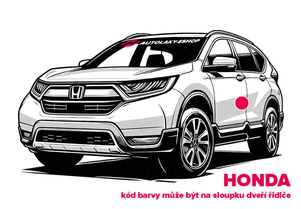 Kde najít kódy barev Honda