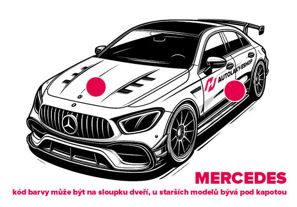 Kde najít kódy barev Mercedes-Benz