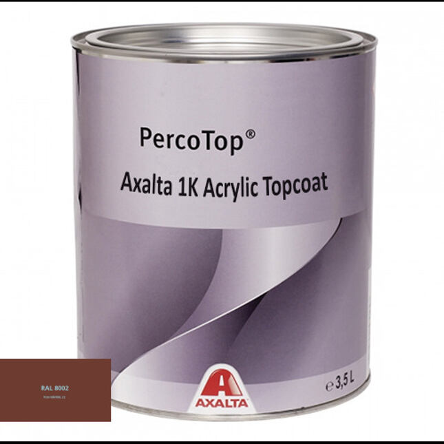 Akrylátová 1K barva Axalta RAL 8002 5°lesku